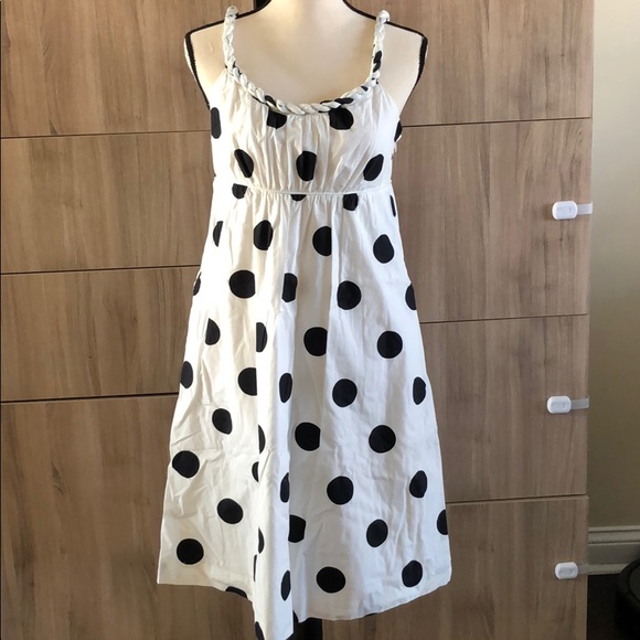 J. Crew Dresses & Skirts - JCrew Black and White Polka Dot Dress